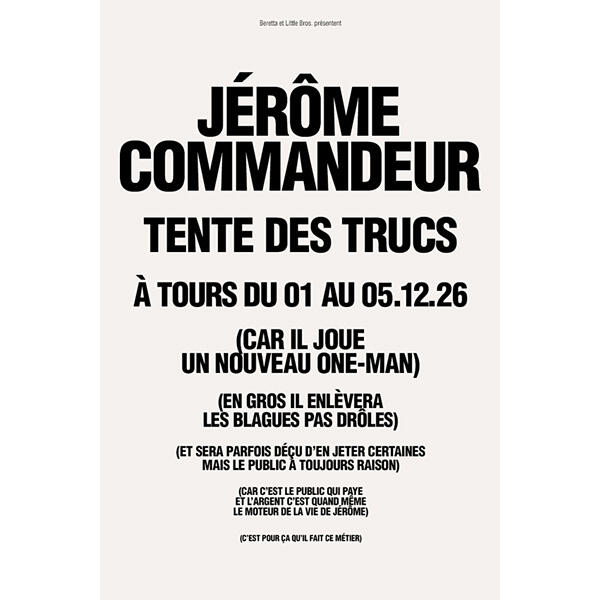 JÉRÔME COMMANDEUR tente des trucs
